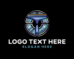 Window - Squeegee Window Cleaning logo design