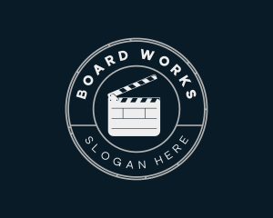 Movie Clapper Board logo design