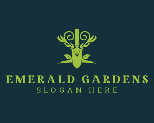 Plant Garden Trowel logo design