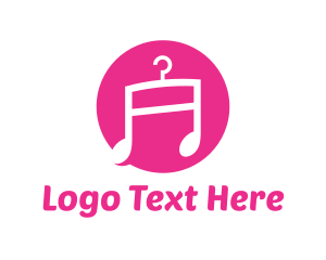 Musical Note - PInk Fashion Music logo design