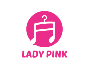 PInk Fashion Music  logo design