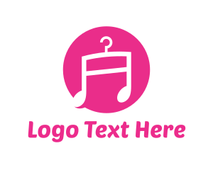 Hanger - PInk Fashion Music logo design