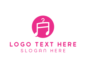 Pink Fashion Music  logo design