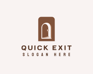 Exit - Open Door Entrance logo design