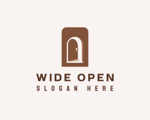 Open - Open Door Entrance logo design