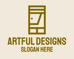 Brown Minimalist Door logo design