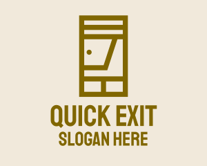 Exit - Brown Minimalist Door logo design