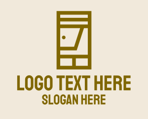 Interior Stylist - Brown Minimalist Door logo design