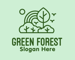 Green Rainbow Forest  logo design