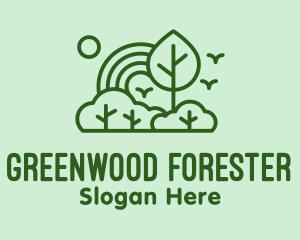 Green Rainbow Forest  logo design