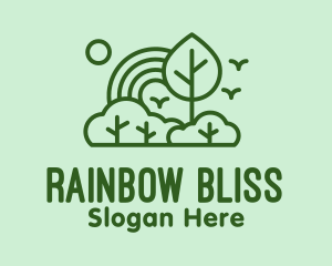 Green Rainbow Forest  logo design