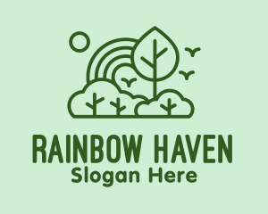 Green Rainbow Forest  logo design