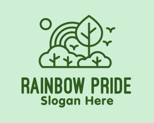 Green Rainbow Forest  logo design