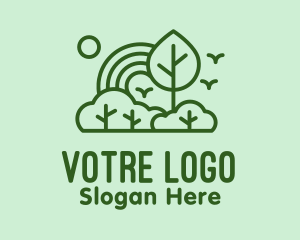 Tree Planting - Green Rainbow Forest logo design