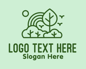 Simple - Green Rainbow Forest logo design