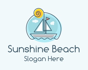 Summer - Summer Sailboat Monoline logo design