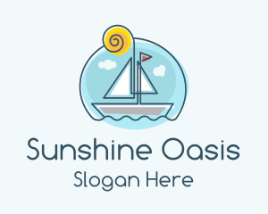 Summer - Summer Sailboat Monoline logo design