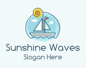 Summer - Summer Sailboat Monoline logo design