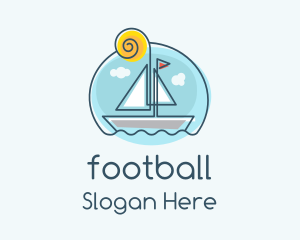 Trip - Summer Sailboat Monoline logo design