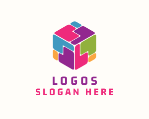 Puzzle - Startup Cube Puzzle logo design