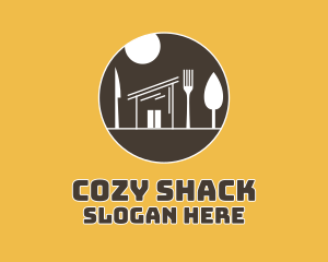 Shack - Cutlery Diner Shack logo design