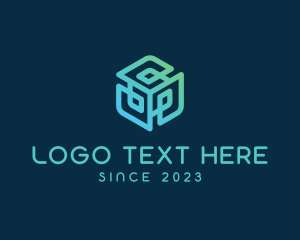 Computing - Abstract Tech Cube logo design