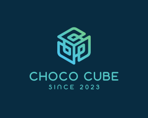 Abstract Tech Cube logo design