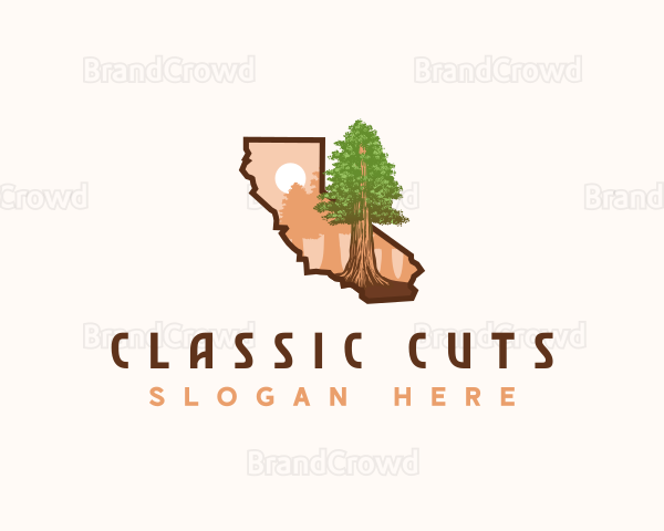 Giant Sequoia California Tree Logo