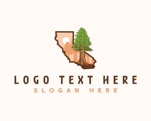 Bristlecone Pine - Giant Sequoia California Tree logo design