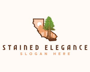 Giant Sequoia California Tree Logo