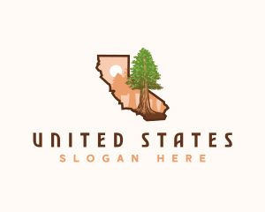 Giant Sequoia California Tree logo design