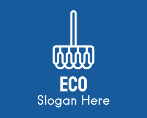 Modern Cleaning Broom Logo