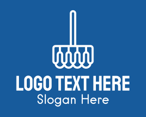 Modern Cleaning Broom Logo