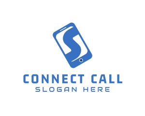 Call - Cellphone Mobile Letter S logo design