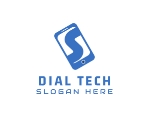 Dial - Cellphone Mobile Letter S logo design