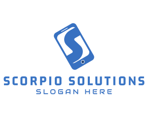 Cellphone Mobile Letter S logo design