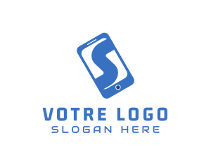 Smartphone - Cellphone Mobile Letter S logo design