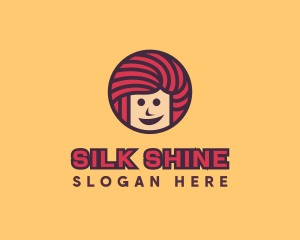 Conditioner - Pink Hair Smiling logo design