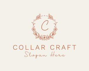 Flower Garland Wreath logo design