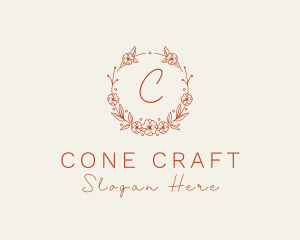 Flower Garland Wreath logo design