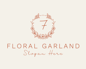 Garland - Flower Garland Wreath logo design