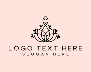 Relaxation - Wellness Yoga Lotus logo design