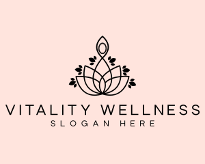 Wellness Yoga Lotus logo design