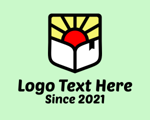 Studying - Sun Bookmark Publisher logo design
