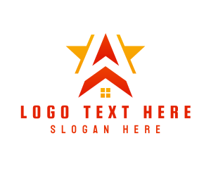 Letter A - Star House A logo design