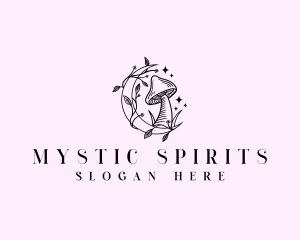 Mystical Moon Mushroom logo design