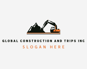 Industrial Excavator Heavy Equipment Logo