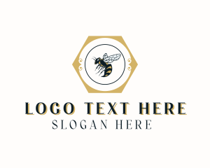 Honey - Natural Bee Wasp logo design