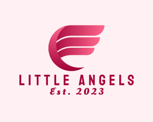 Modern Organization Wings logo design