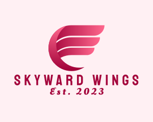 Modern Organization Wings logo design